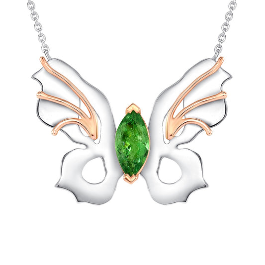 Tsavorite Butterfly Necklace