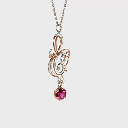 Pink Tourmaline Dancer Necklace