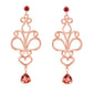 Rose Gold, Tourmaline and Garnet Earrings