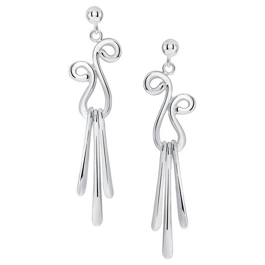 Dancer Earrings #18 in Sterling Silver