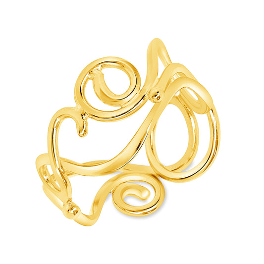 18k Yellow Gold Waterfall Ring