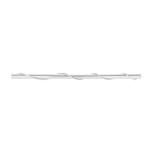Silver Swirl Cocktail Straw