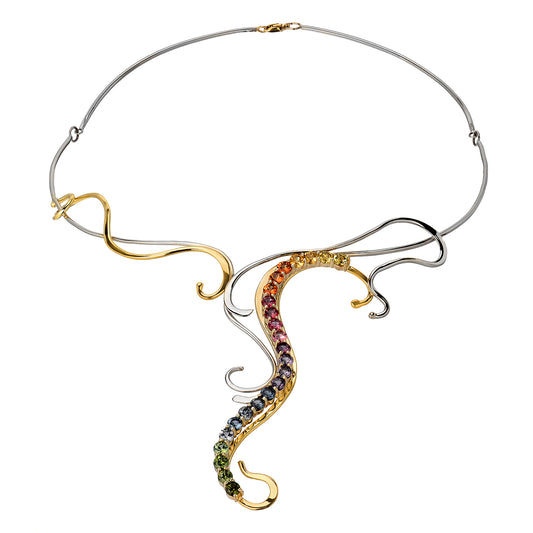Rainbow Waterfall Necklace