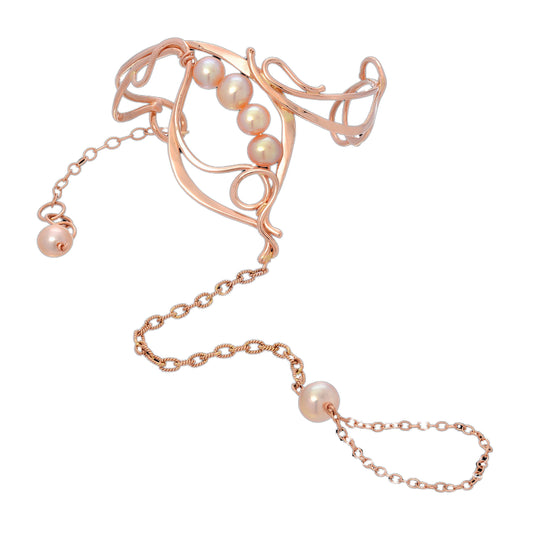 rose gold pearl bracelet