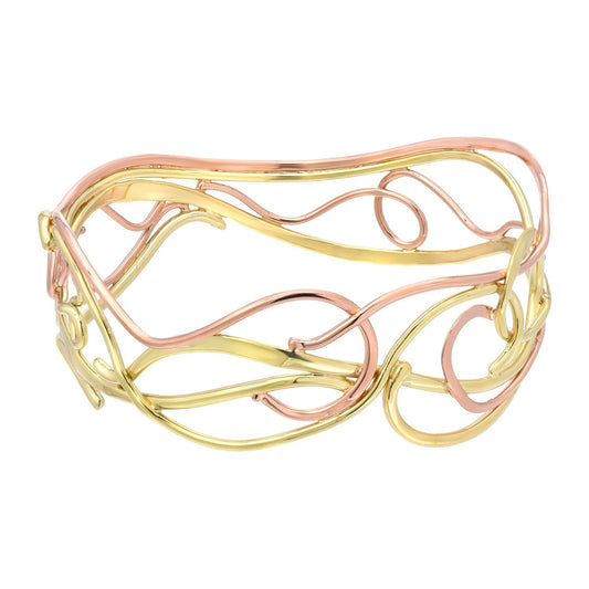 two tone bangle bracelet