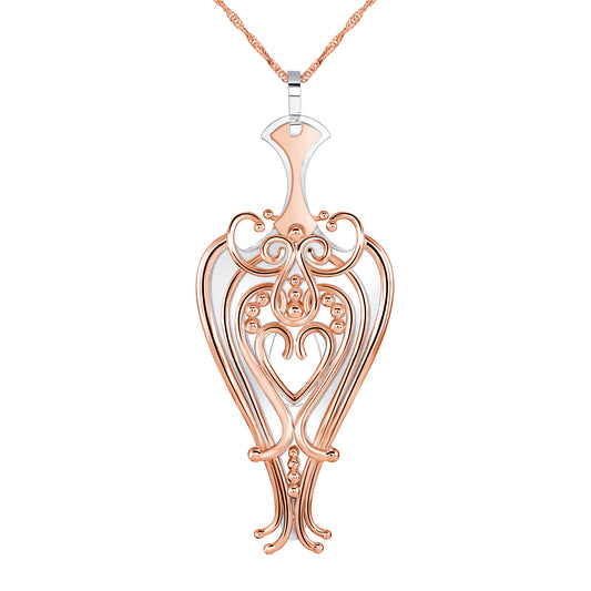 Kitty Pendant in Rose Gold and Silver