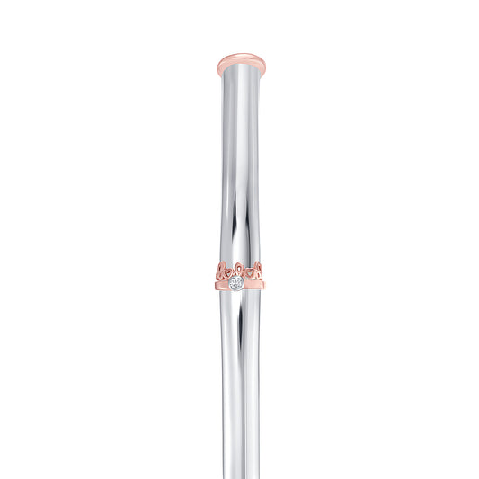 Diamond, 14k Gold and Silver Bridal Straw