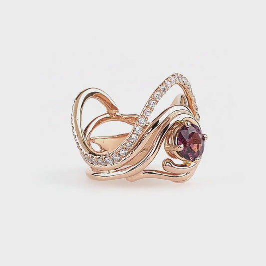 Garnet Rip Tide Ring