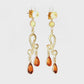 Spessartite and Opal Dancer Earrings