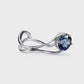 Sapphire Wave Wedding Ring Set