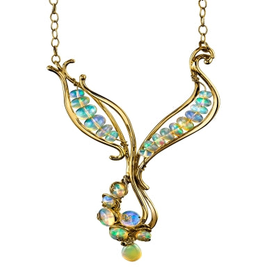 Opal Raindrop Necklace