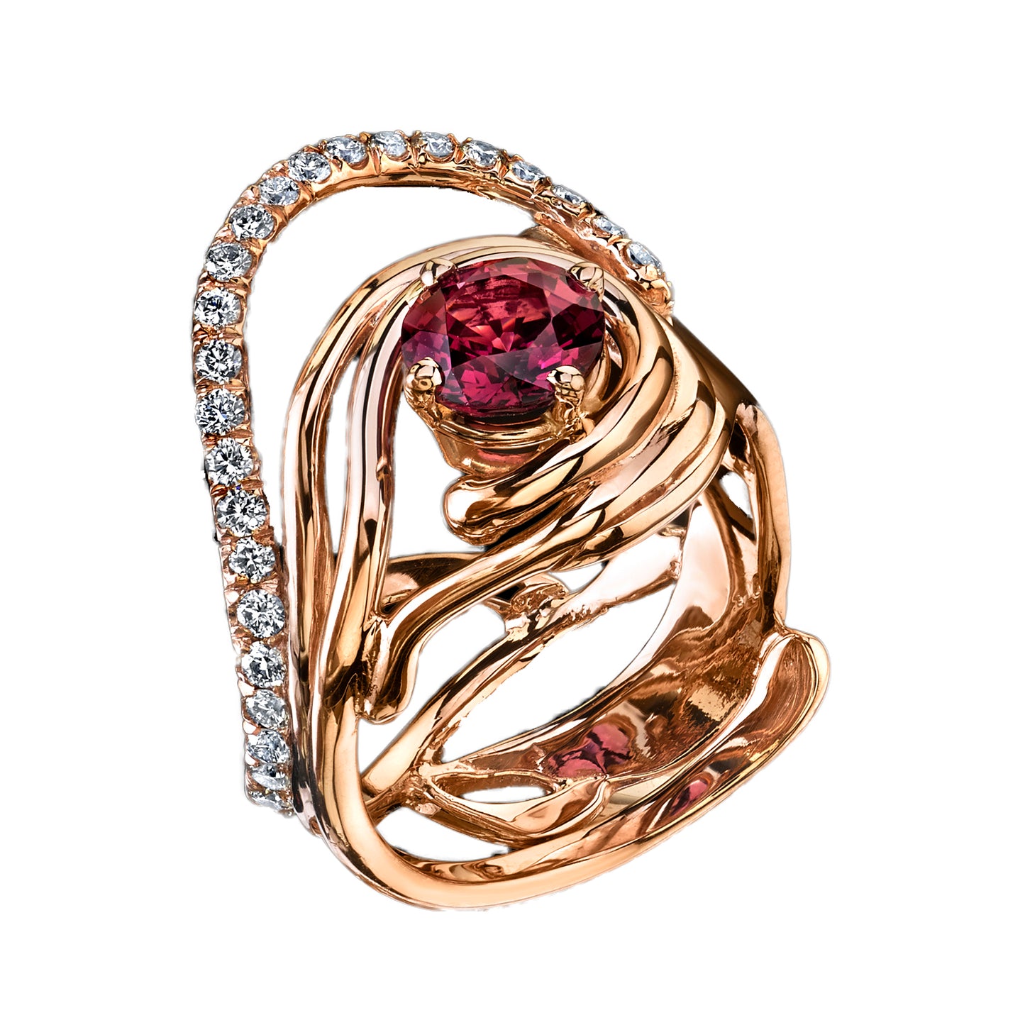 Garnet Rip Tide Ring