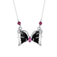 Garnet and Tourmaline Butterfly Necklace