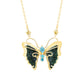 Butterfly Necklace with Tourmaline, Zircon and Diamonds