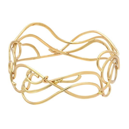 yellow gold bangle bracelet